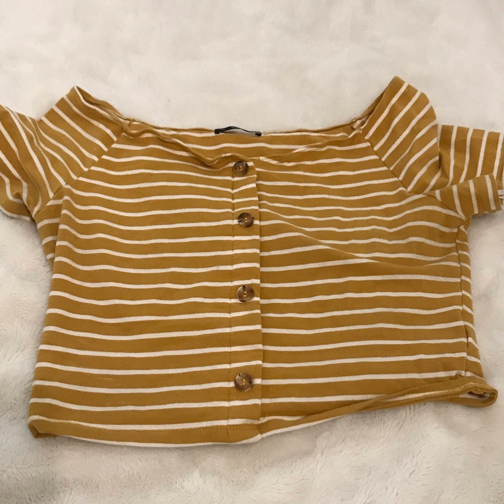 YELLOW STRIPED TEE (L)